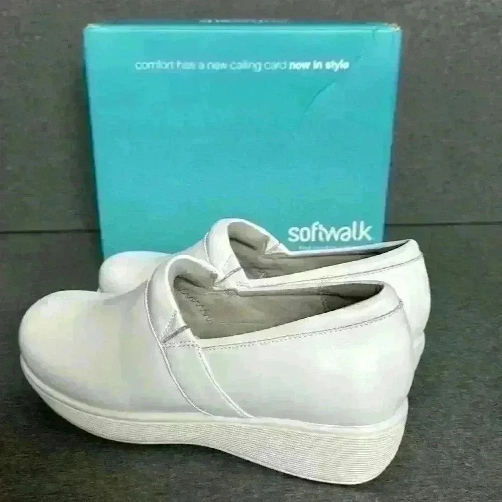 Softwalk Meredith Sport Clog Medium Width White Nursing Women’s Size 9 - Picture 5 of 11